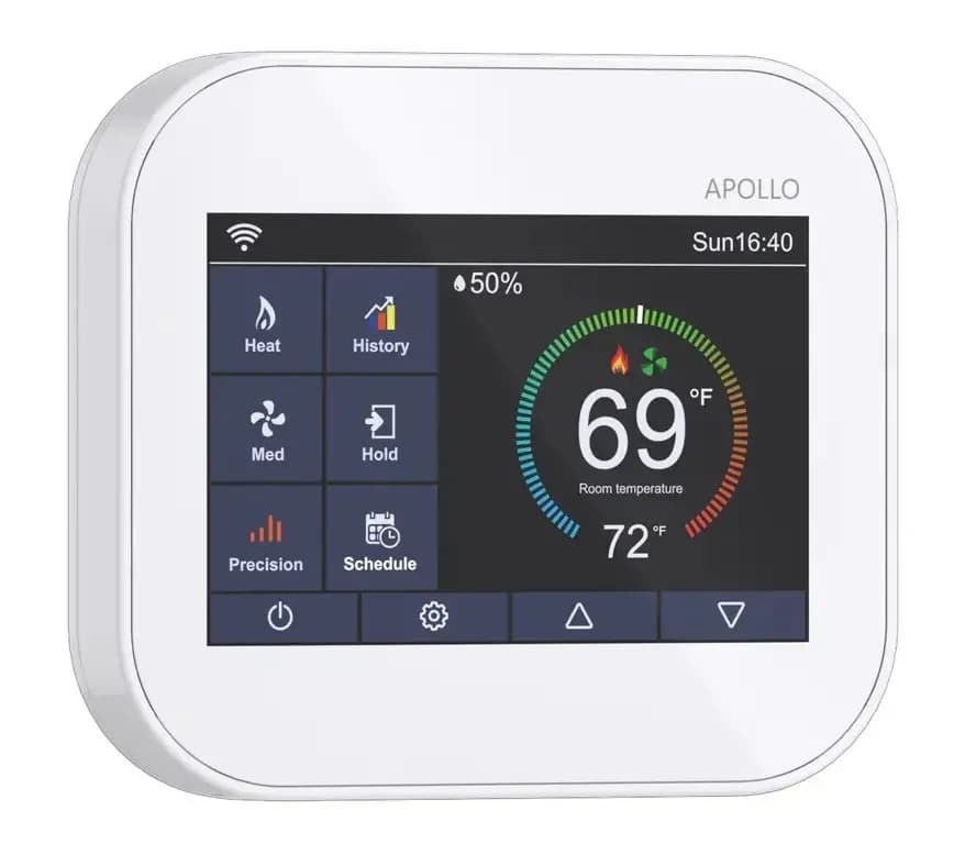 Hydronic system schematic and planning service for APOLLO air-to-water heat pump systems.