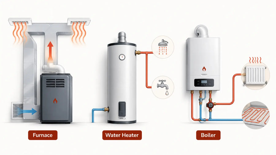 Furnace vs Water Heater: What Each System Does