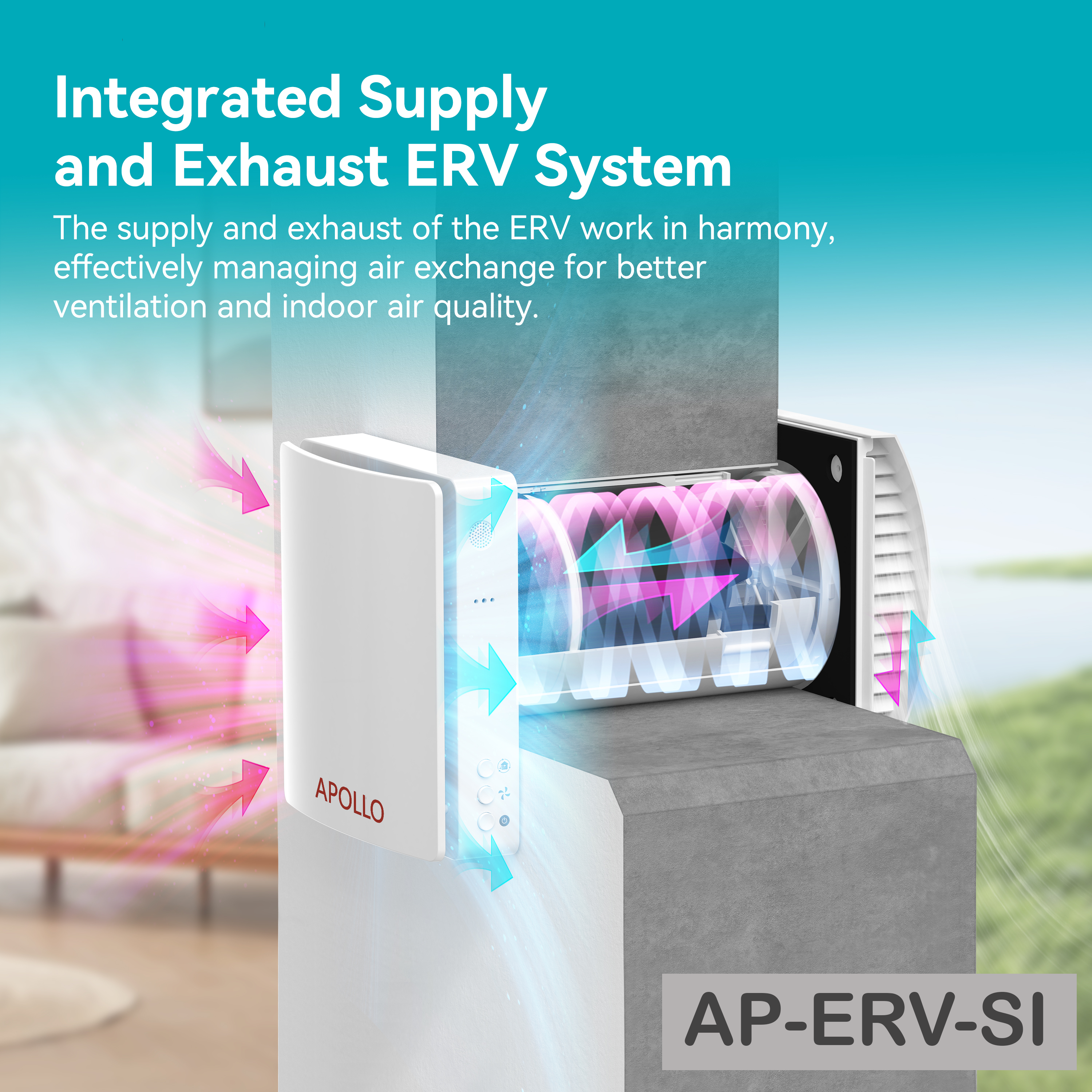 APOLLO Single Room Energy Recovery Ventilator (ERV)
