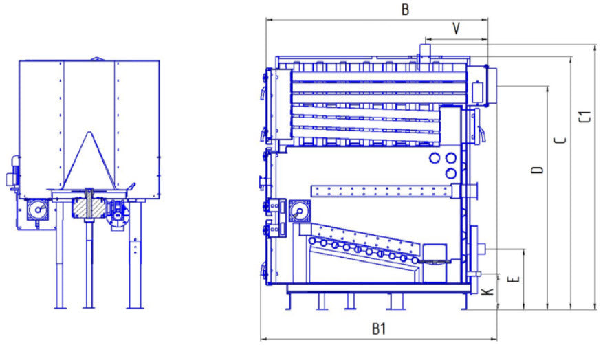 BIO DUO 1000, Woodchip Boiler 3400K BTU