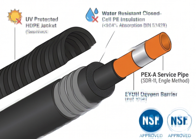 PEX-A Tubing with Oxygen Barrier