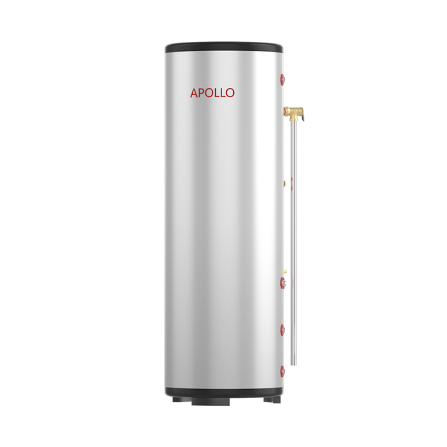 APOLLO domestic hot water tank for air-to-water hydronic heat pump systems.