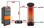 APOLLO DHW80 - Stainless Indirect Water Heater Tank - 80gal