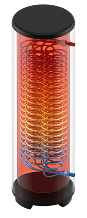 APOLLO DHW80 - Stainless Indirect Water Heater Tank - 80gal