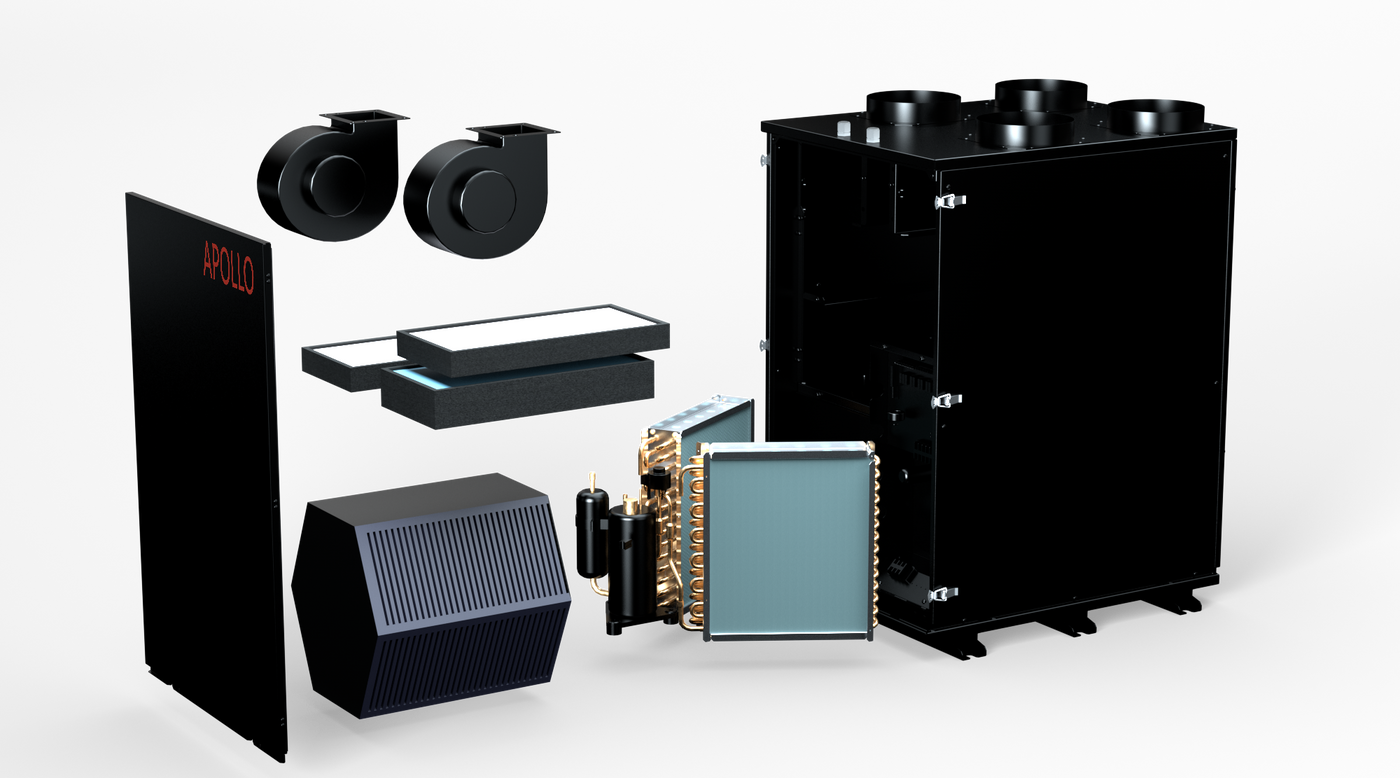 APOLLO Energy Recovery Ventilator ERV Heat Pump