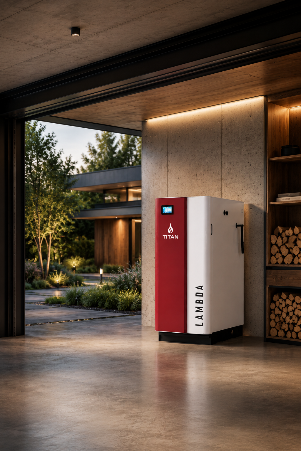 TITAN Lambda Wood Gasification Boiler, 110K-175K BTU