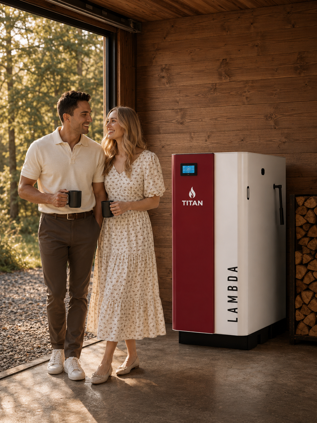 TITAN Lambda Wood Gasification Boiler, 110K-175K BTU