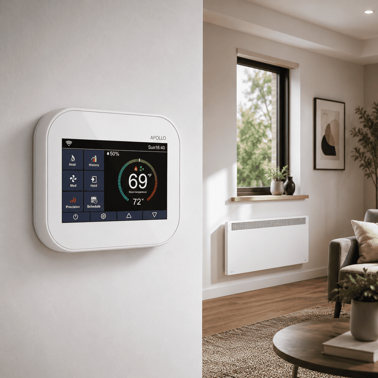 APOLLO Wi-Fi Electric Heater Thermostat