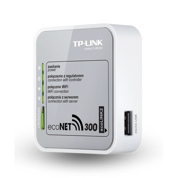 ecoNET300 internet module — front view with LED indicators