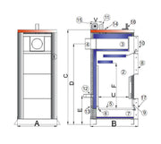 UNI 15 wood boiler, 65K BTU
