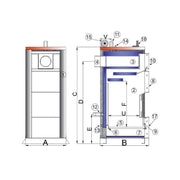 UNI 40 wood boiler, 130K BTU